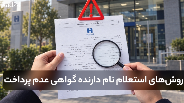 چگونه بفهمیم گواهی عدم پرداخت به نام چه کسی صادر شده است؟