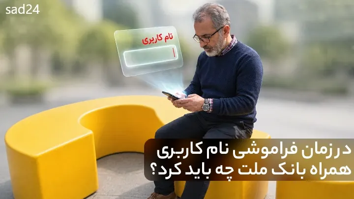فراموشی نام کاربری بانک ملت